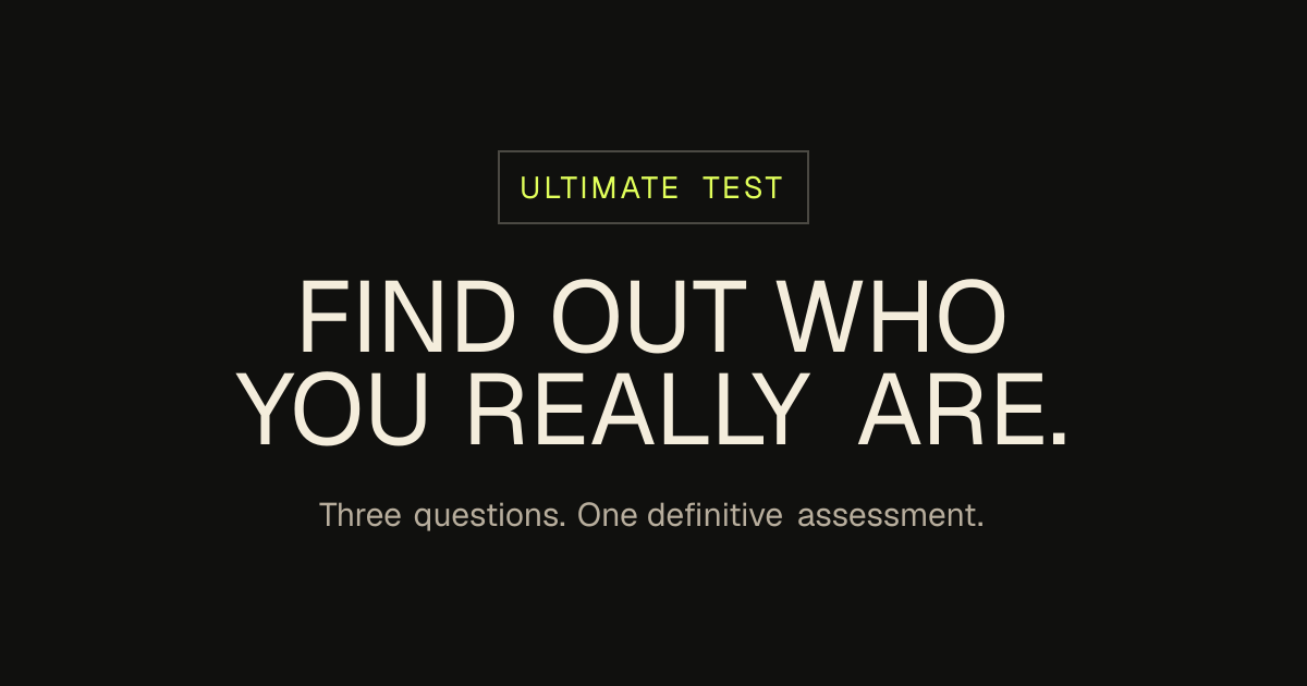 I built a personality test nobody needed logo